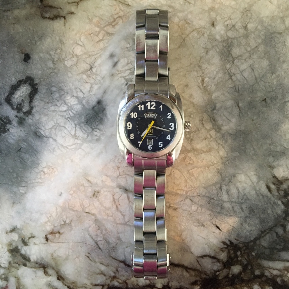 Men's U.S. Army Stainless Steel Watch -  Blue Face